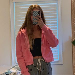 bubblegum pink crystal hoodie